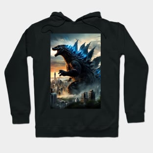 Godzilla fighting aliens Hoodie